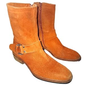 Free people Vienna suede ankle boots in burnt orange sz 38 US 7
